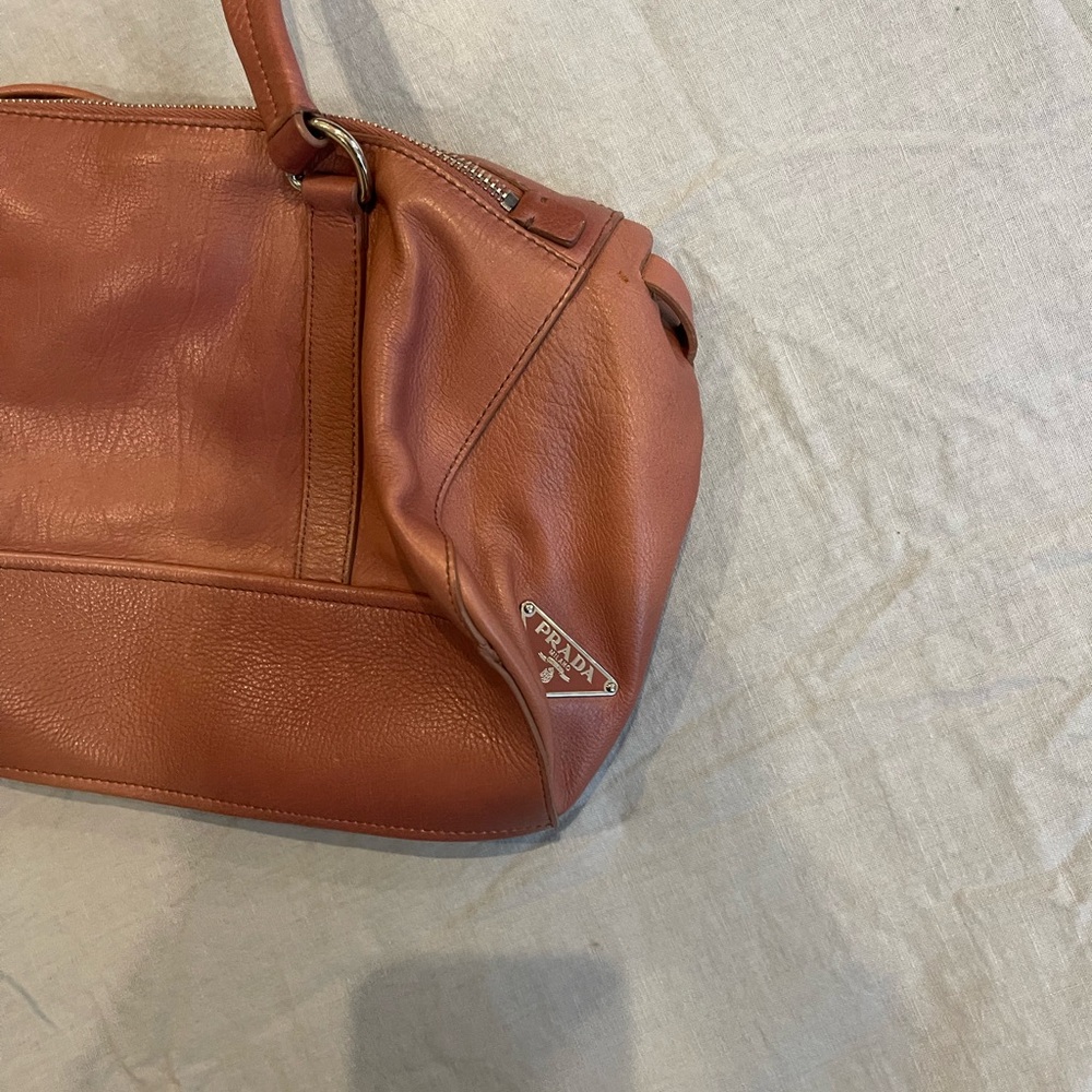 Prada Tan Leather Shoulder Bag - Picture 3 of 12